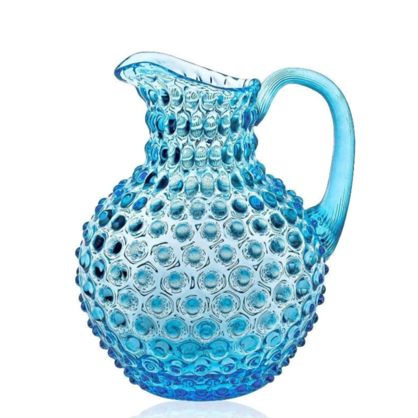 Hobnail Pitcher - Turquoise