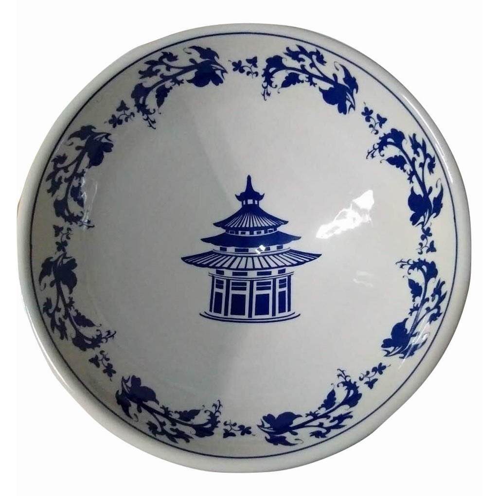 Porcelain Pagoda Pet Bowl - Extra Large