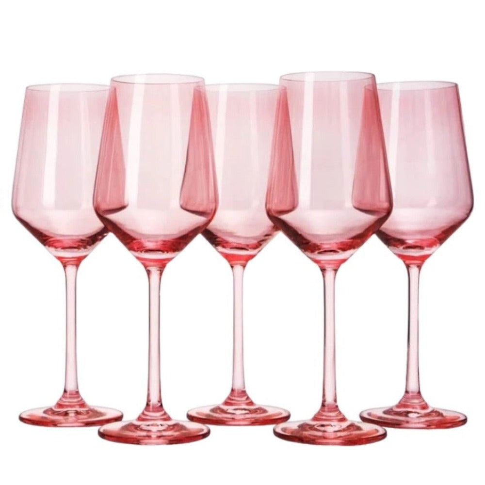 Colored Wine Glasses - Blush (Set of 4)