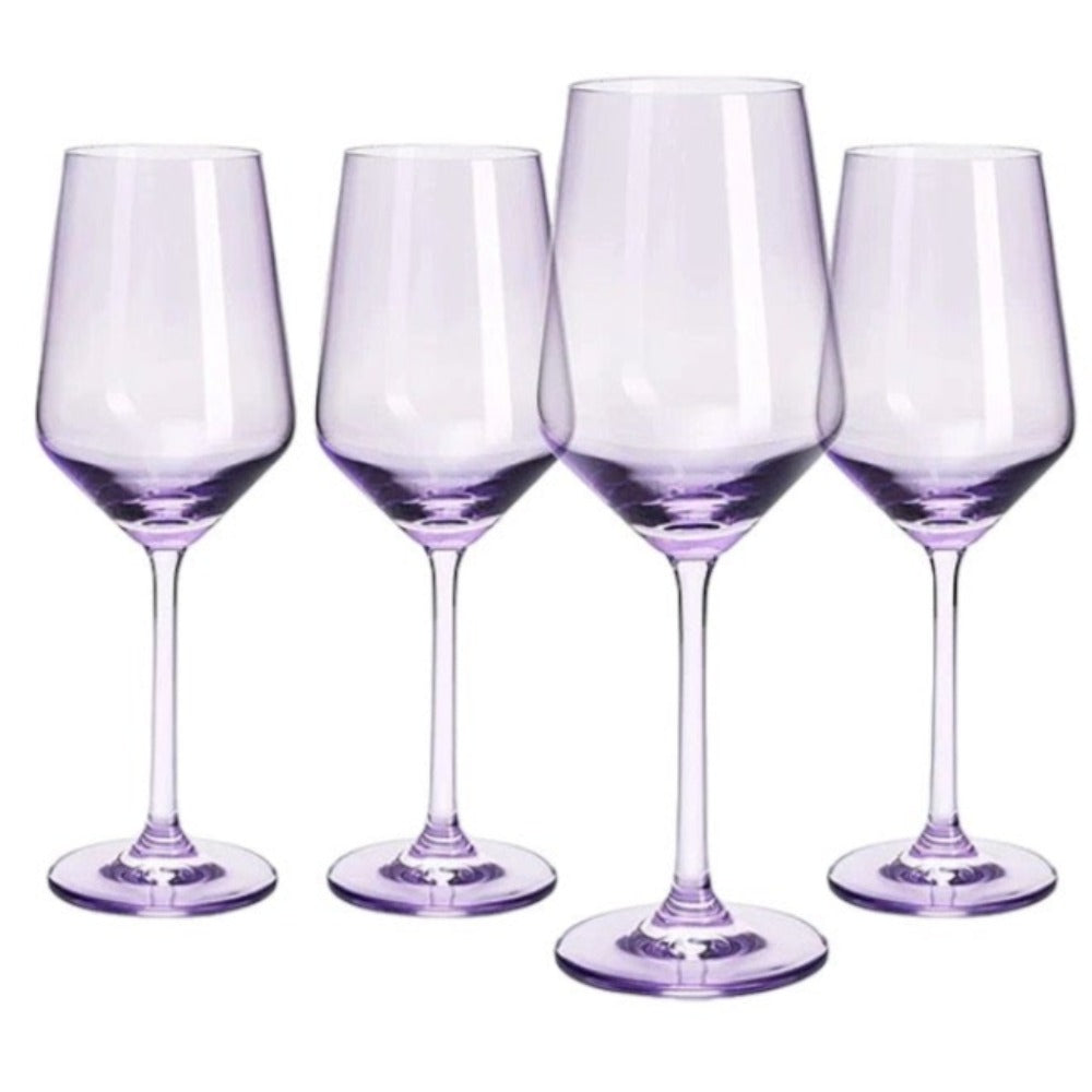 Colored Wine Glasses - Lavender (Set of 4)