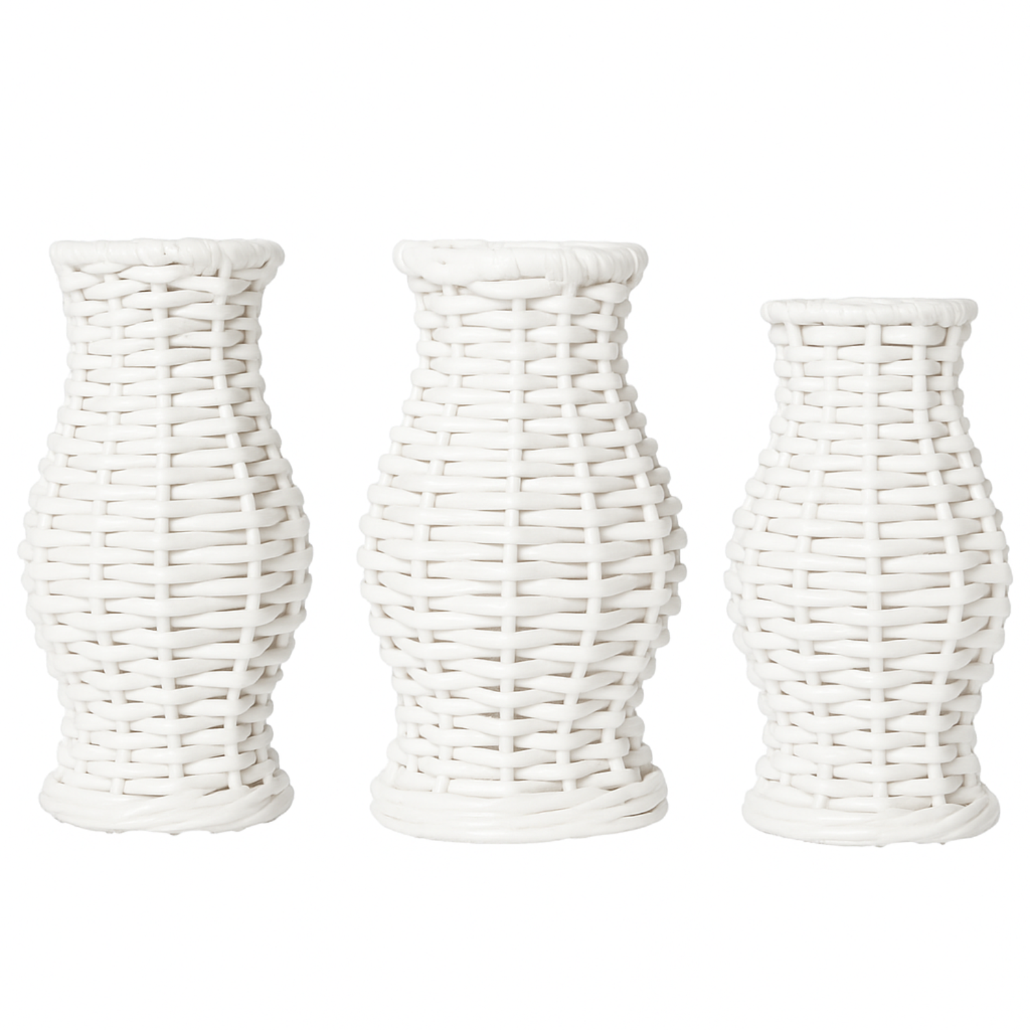 Wicker Bud Vases (Set of 3)