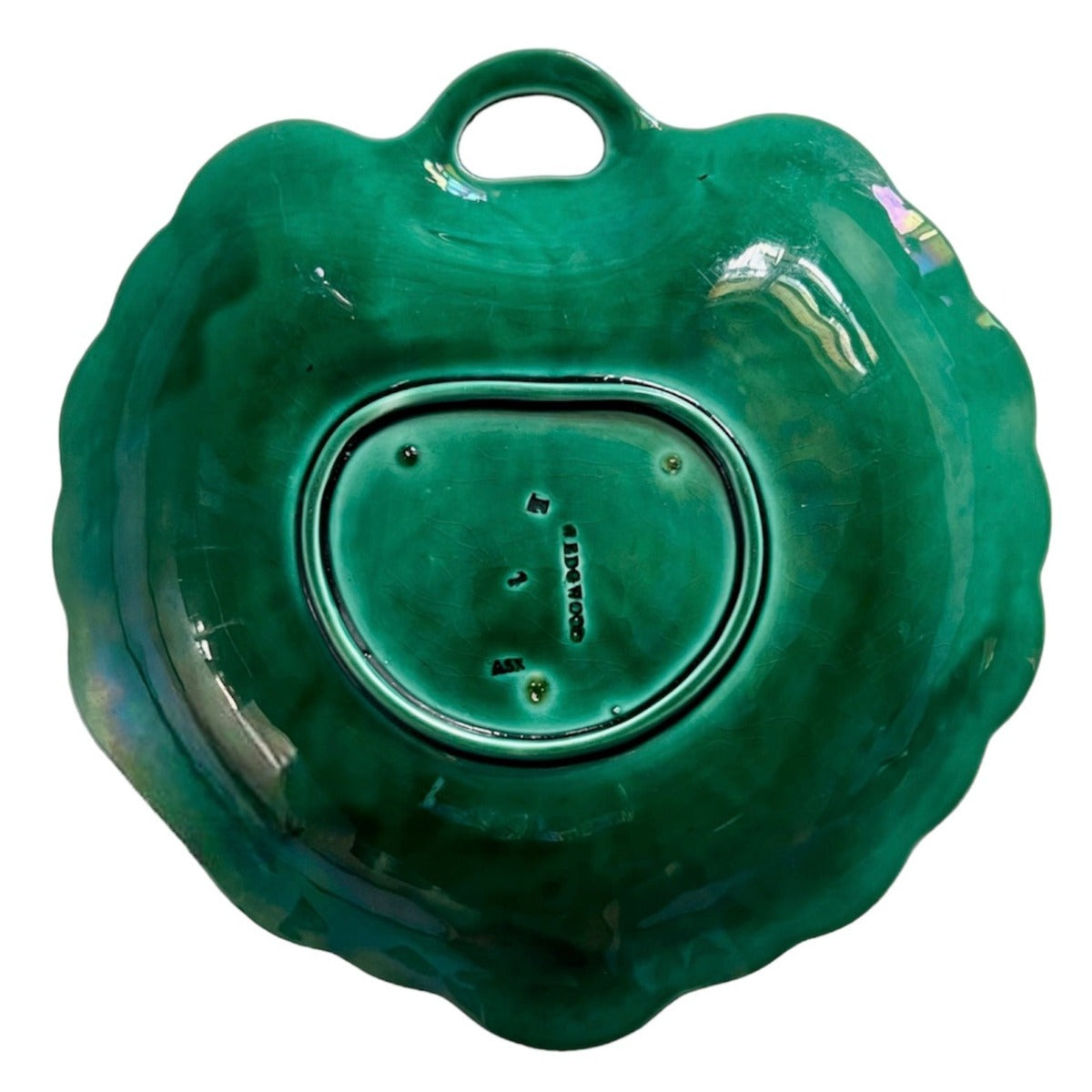 Plaque de feuille de poignée de majolique de Wedgwood