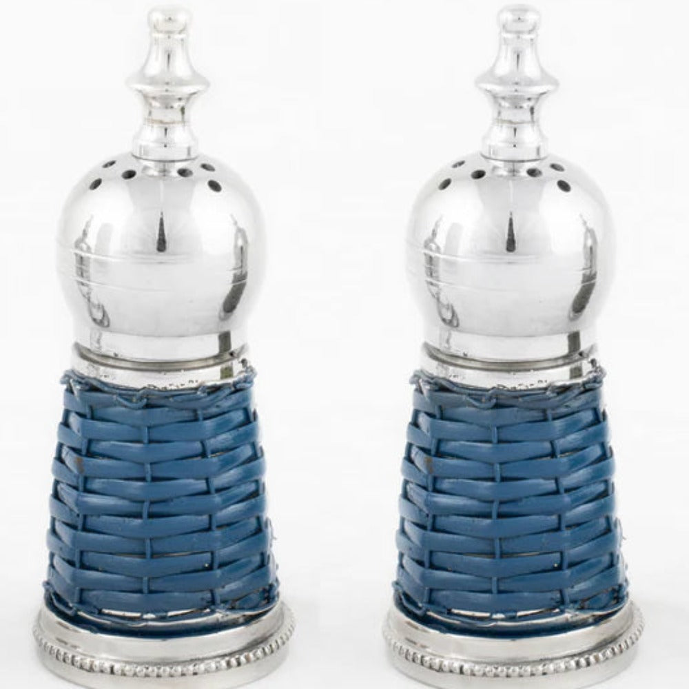 Wicker Salt and Pepper Set - Navy