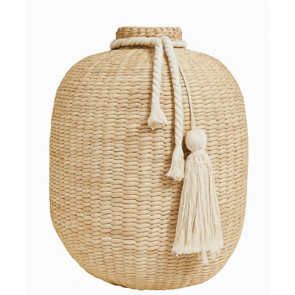 Woven Apricot Vase with Tassel
