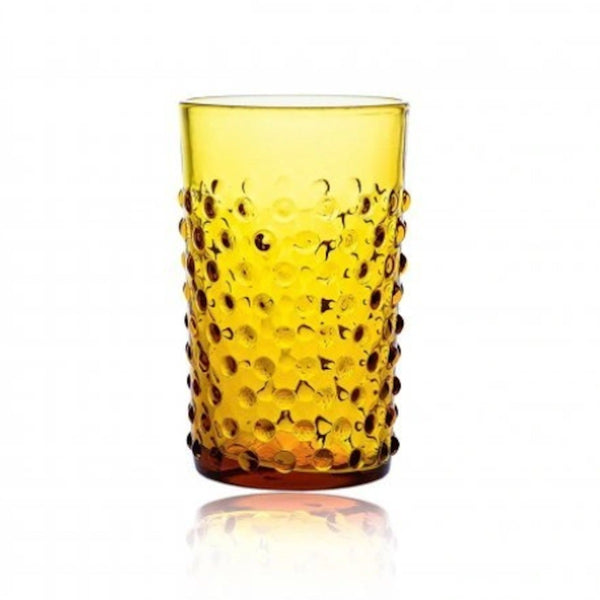 Hobnail Tumbler - Amber (Set of 2) - A WANDERLUST HOME