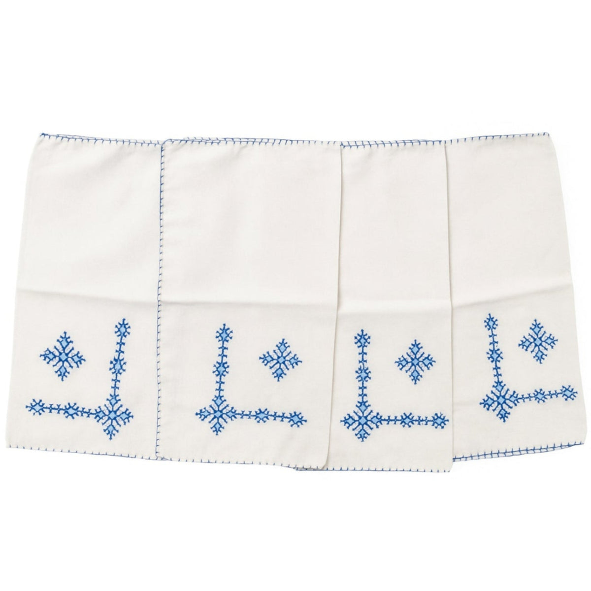 Serviettes en forme de larme brodées dorées (Ensemble de 4)