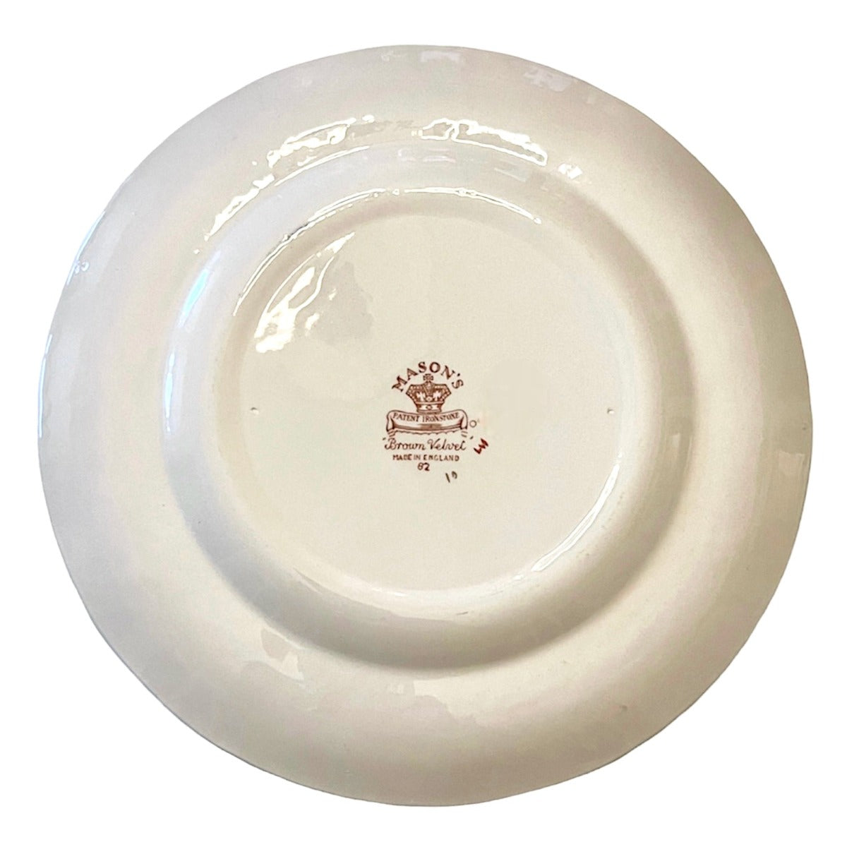 Assiette plate en velours marron Mason&#39;s Ironstone