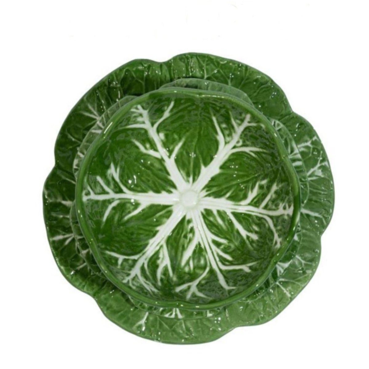 Cabbage Salad Plate - Leaf Green