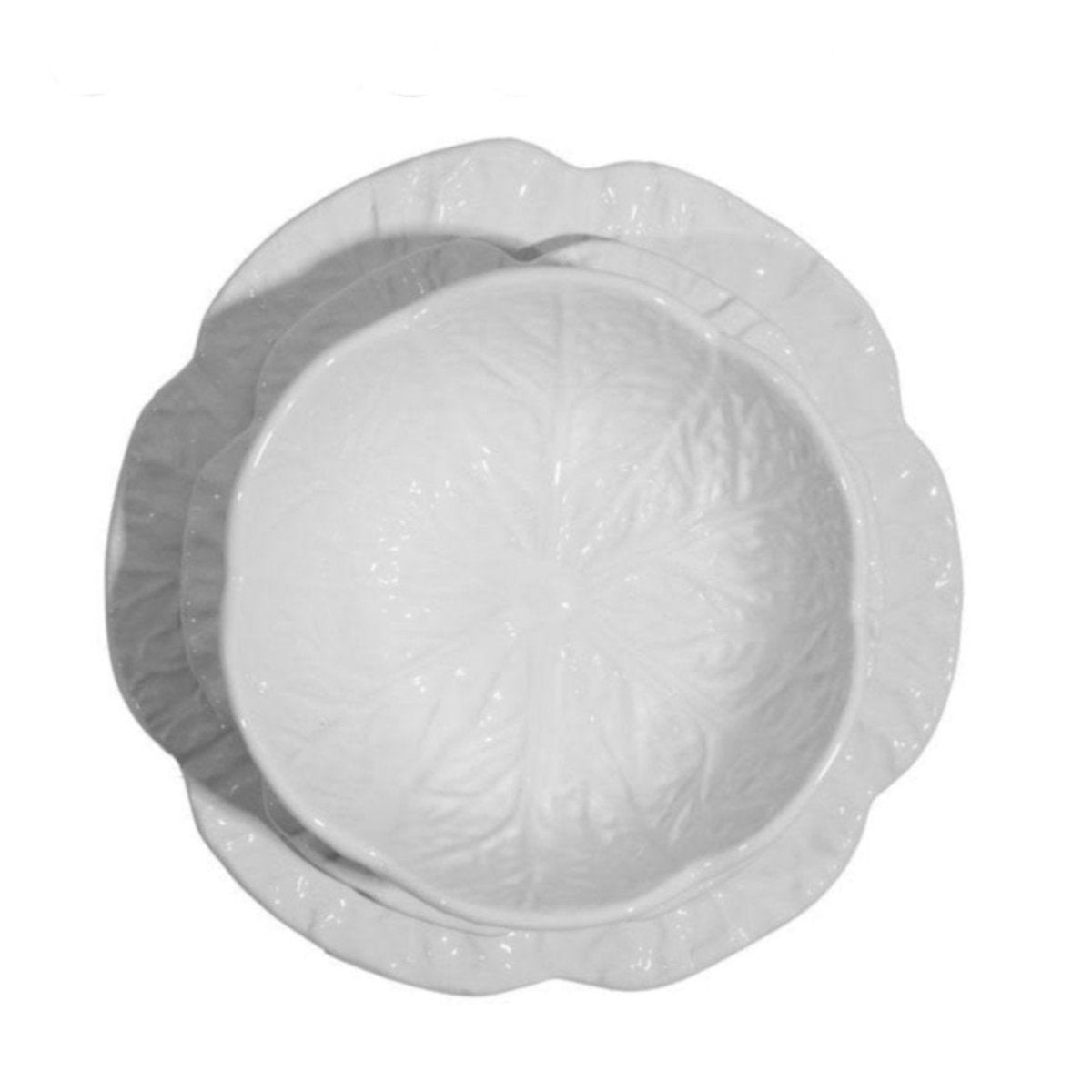 Cabbage Salad Plate - Soft White