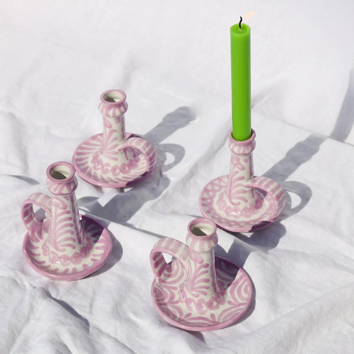 Lilac Ember Candlestick Holder