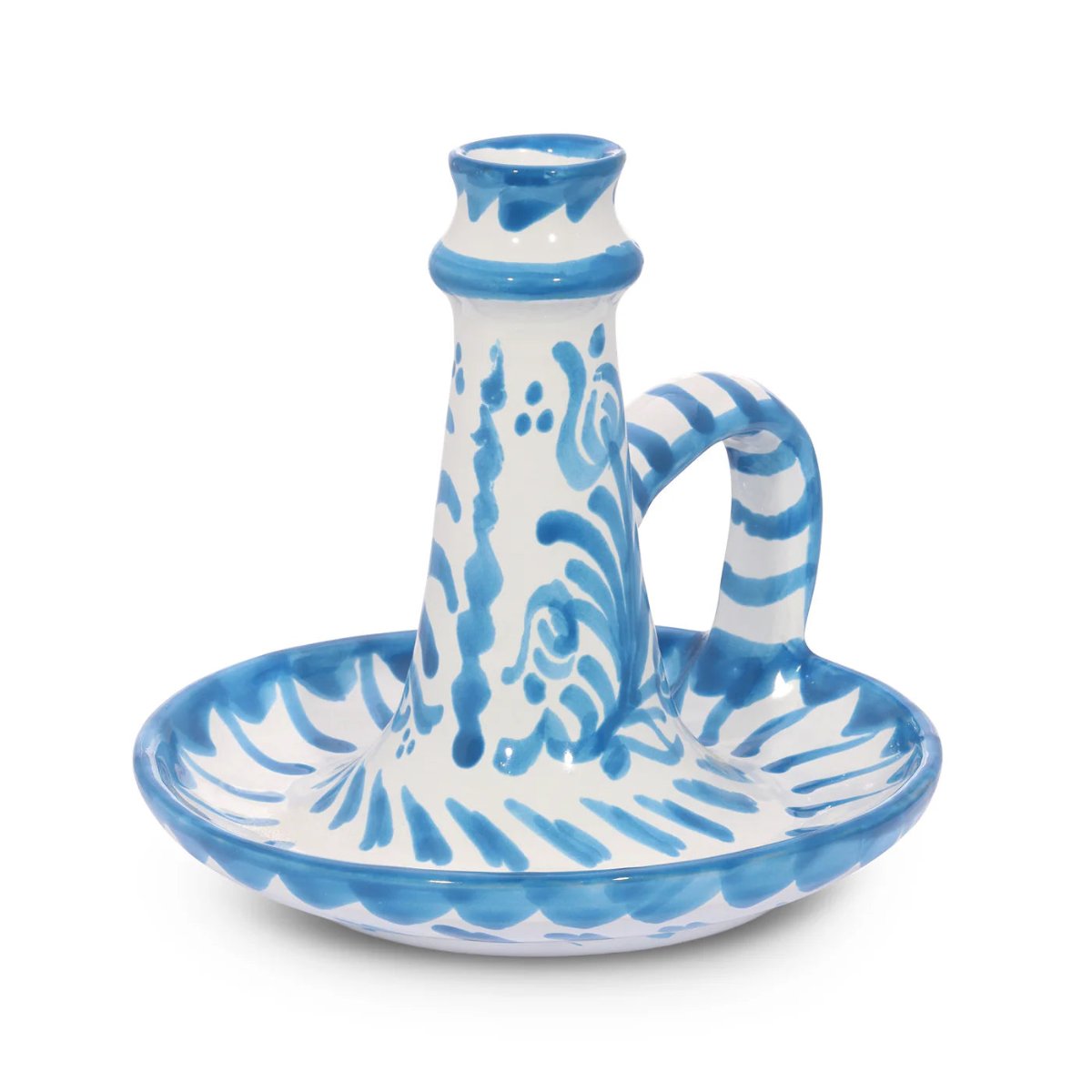 Blue Drift Candlestick Holder