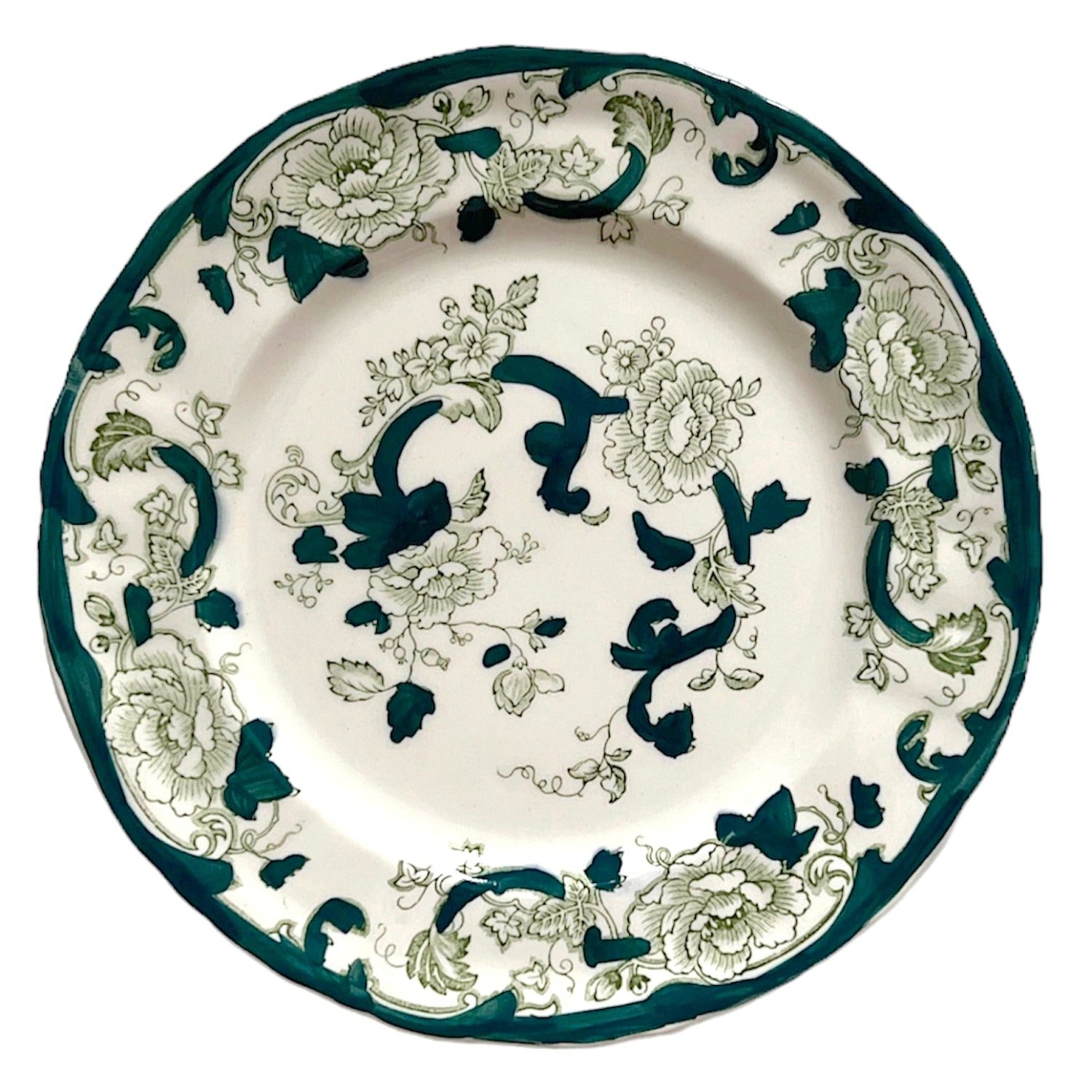 Assiette de départ Mason's Ironstone Chartreuse