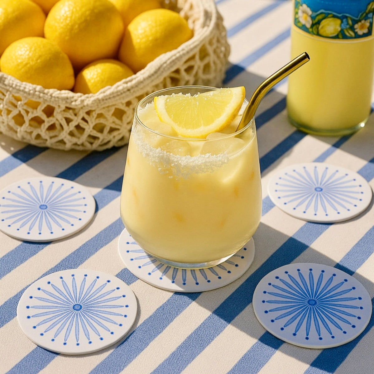 Carrousel bleu Dessous de verre (lot de 4)