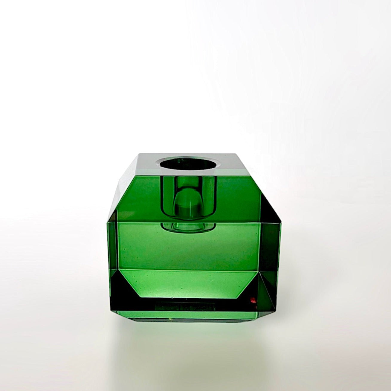 Crystal Geometric Candleholder - Emerald