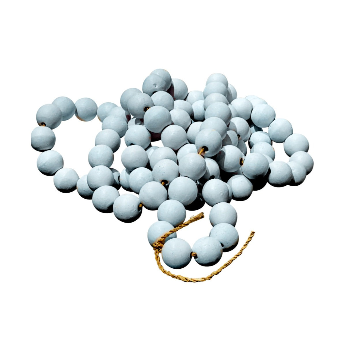 Grandes Contas de Madeira Esculpidas - Cinza