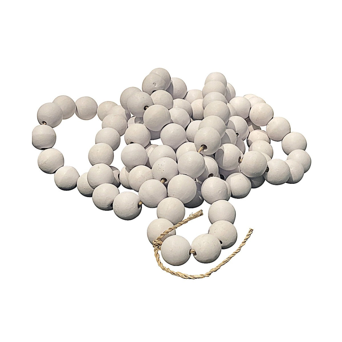 Contas Grandes de Madeira Esculpidas - Brancas