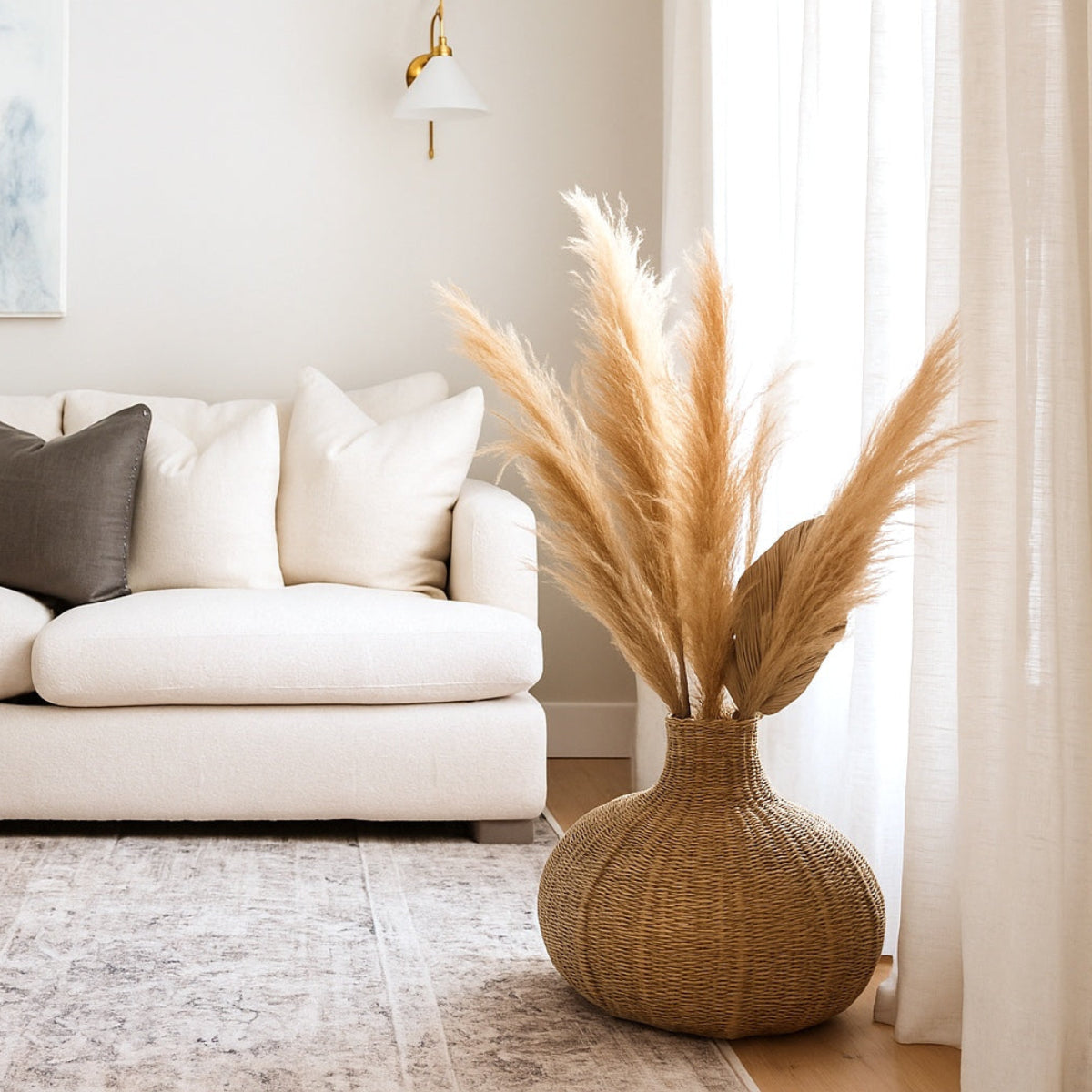 Vaso de palma tecido