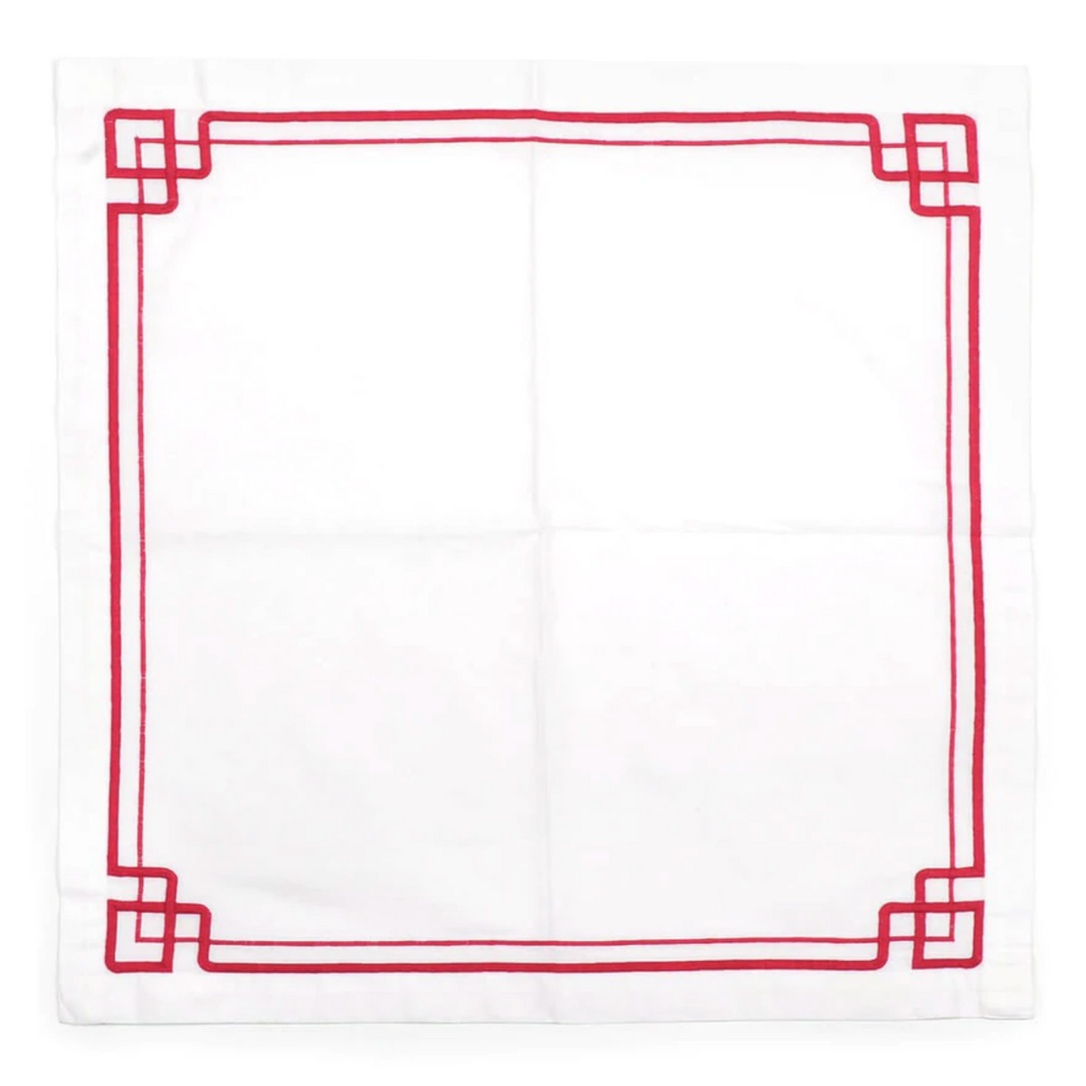 Guardanapos Bordados Interlock - Rosa (Conjunto de 4)