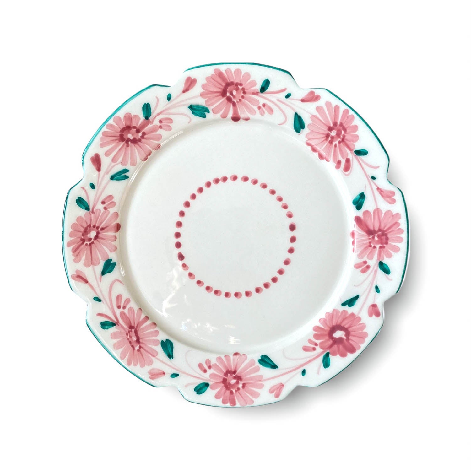 Janine Starter Plate - Baby Pink & Green