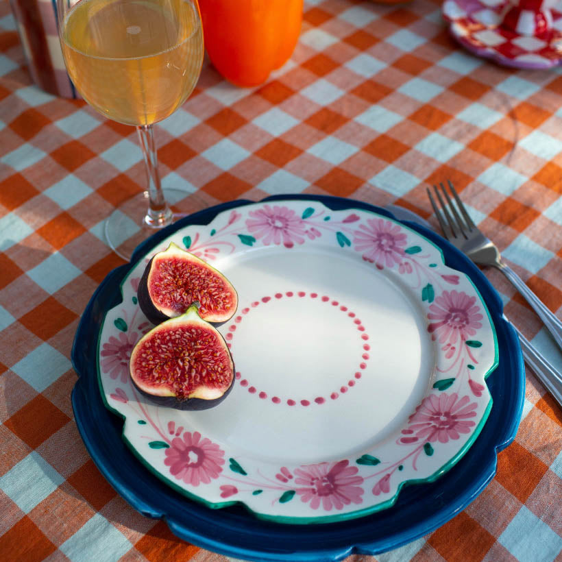 Assiette de démarrage Janine - Rose bébé et vert