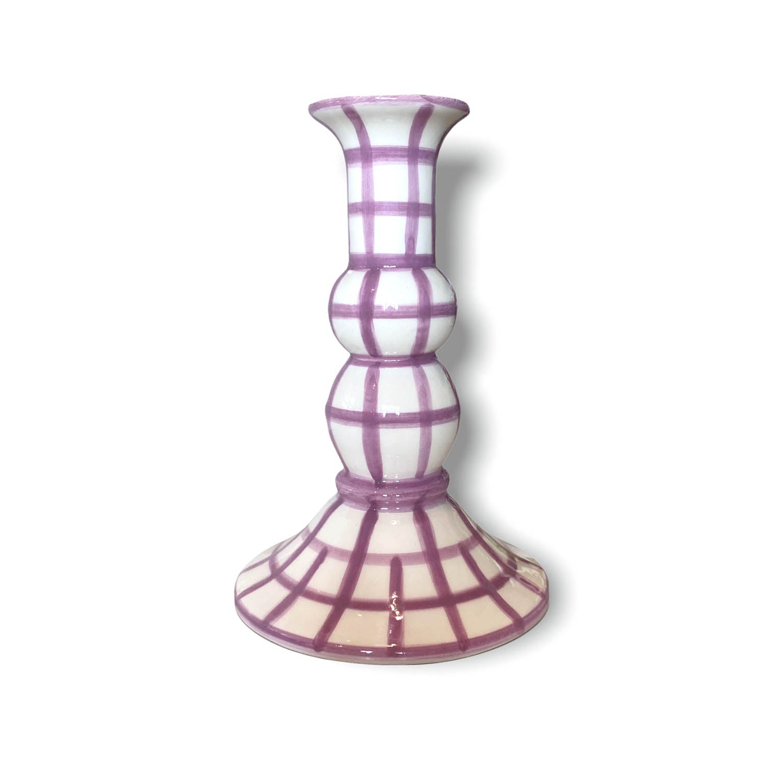 Lumiere Candleholder - Lilac Gingham