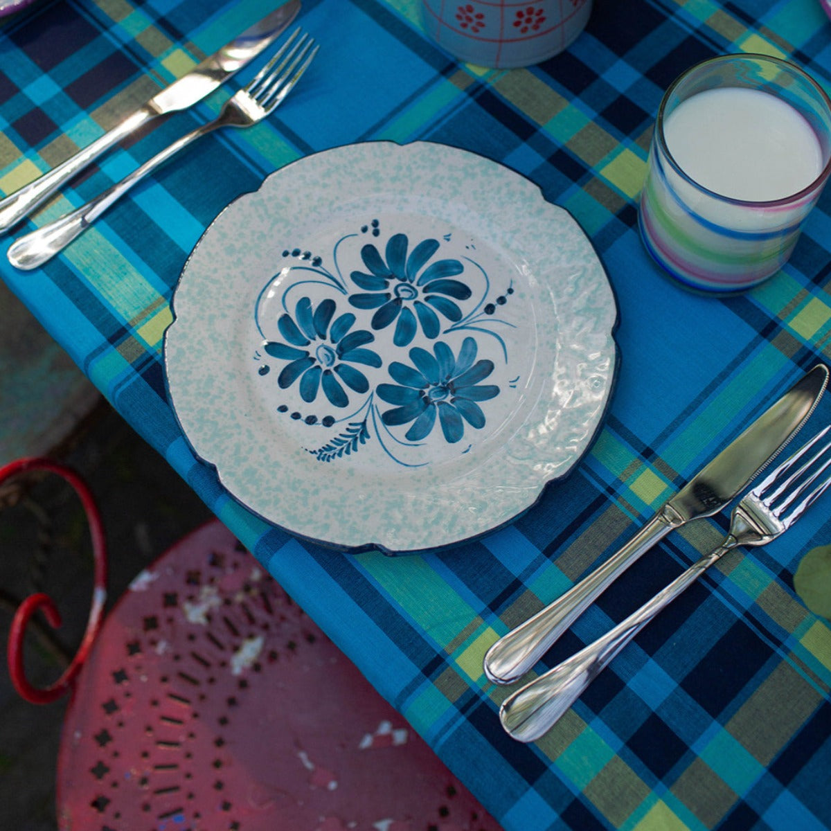 Assiette de Départ Léonie - Indigo et Menthe