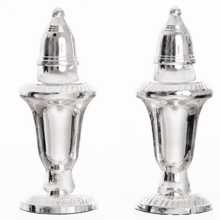 Reeded Empire Silver Salt and Pepper Set