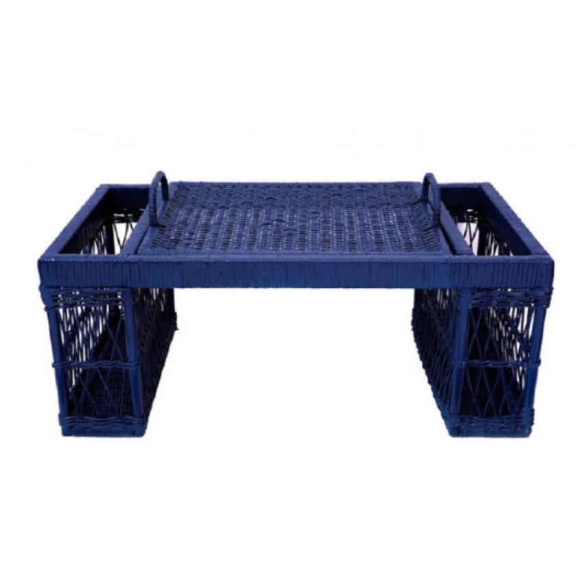 Plateau Petit Déjeuner En Osier - Marine