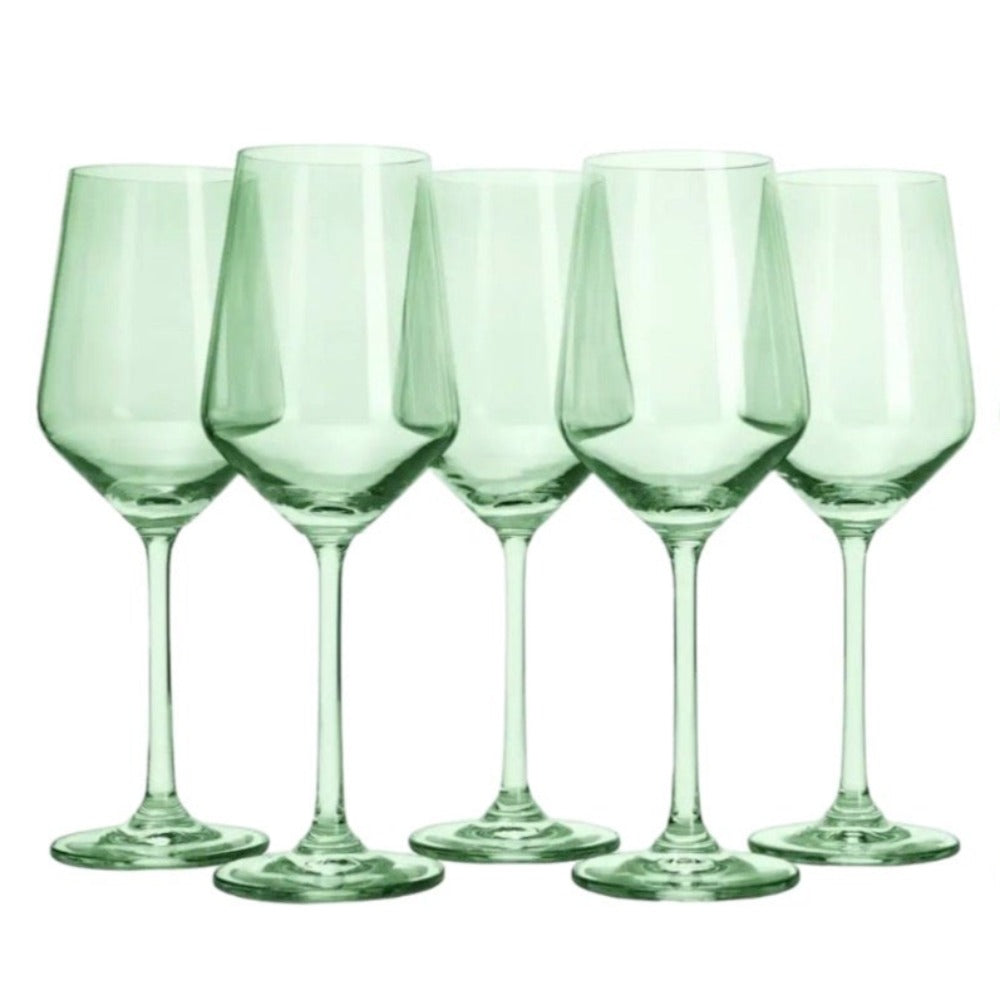 Colored Wine Glasses - Mint (Set of 4)