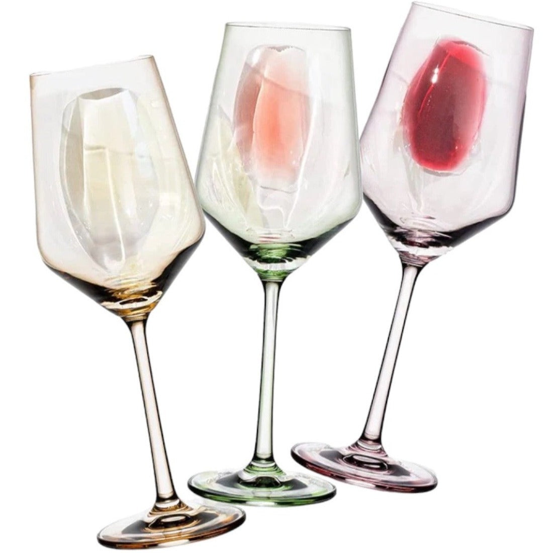 Taças de Vinho Coloridas - Âmbar Claro (Conjunto de 4)
