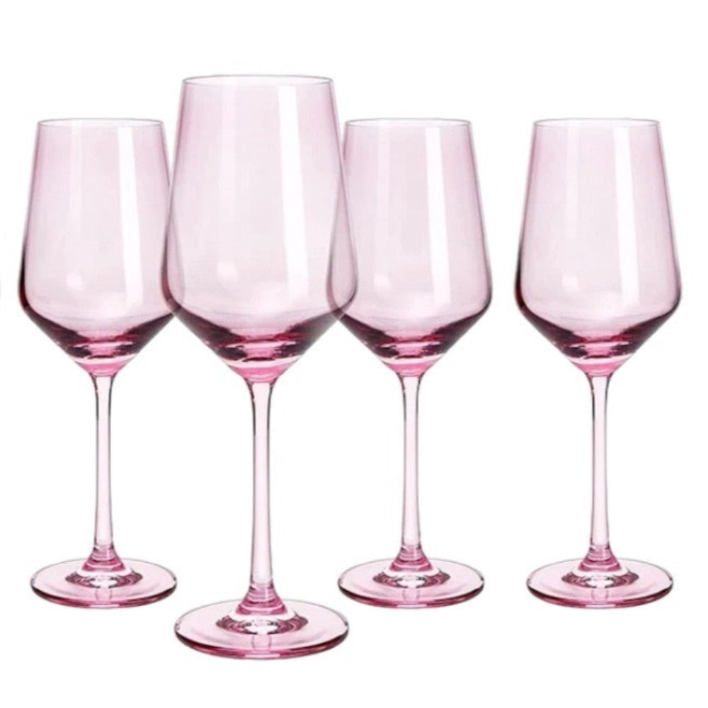 Colored Wine Glasses - Rosé (Set of 4)