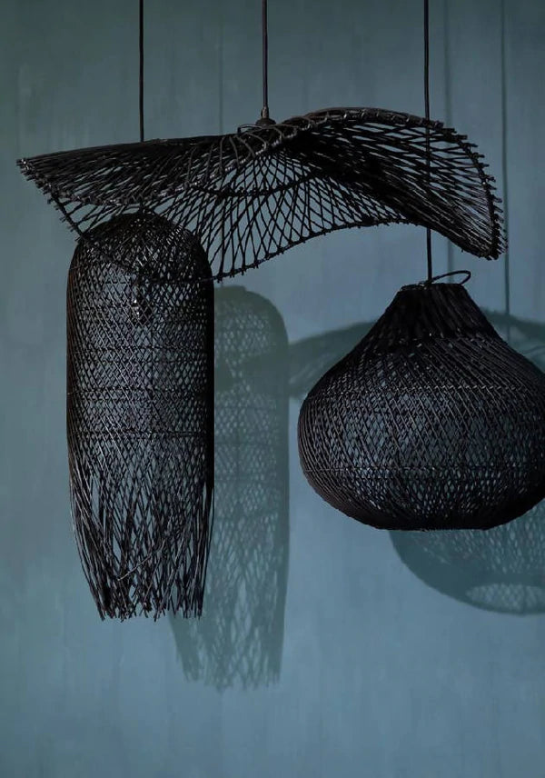 Pendentif Bouteille Tissé - Noir